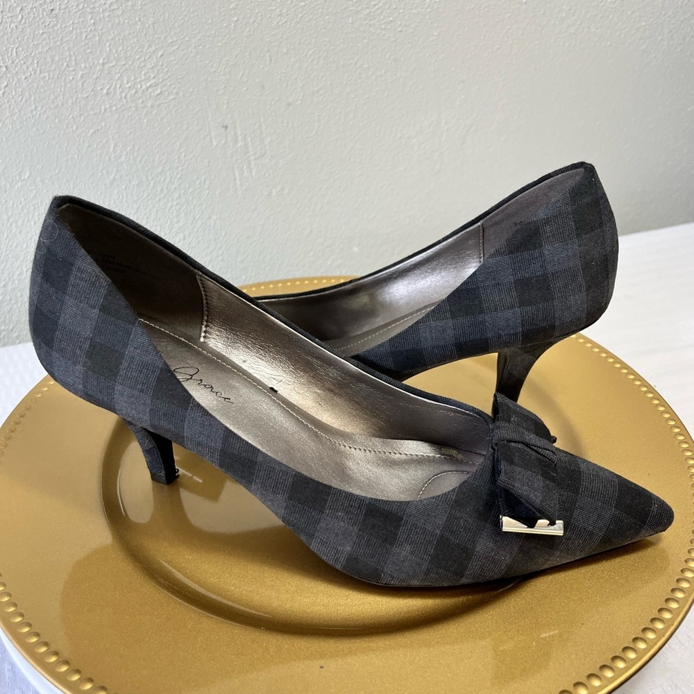 Amelia Grace Black Plaid AG Sandy Shoes - Picture 1 of 6